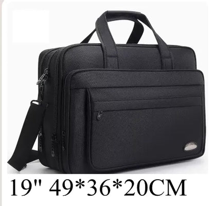 men business briefcase Laptop Bag waterproof Expandable Briefcase Computer Bag Men Women Laptop  Business Shoulder Bag Work Bag