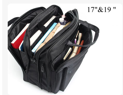 men business briefcase Laptop Bag waterproof Expandable Briefcase Computer Bag Men Women Laptop  Business Shoulder Bag Work Bag