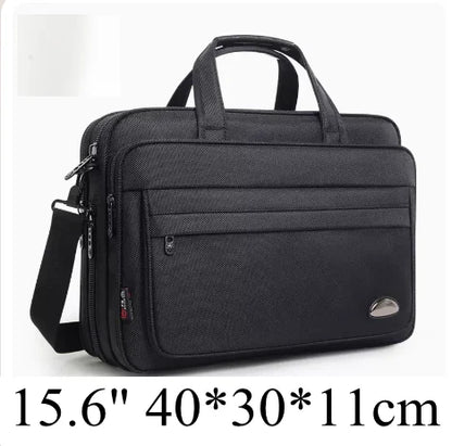 men business briefcase Laptop Bag waterproof Expandable Briefcase Computer Bag Men Women Laptop  Business Shoulder Bag Work Bag
