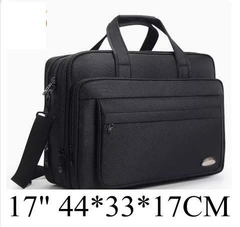 men business briefcase Laptop Bag waterproof Expandable Briefcase Computer Bag Men Women Laptop  Business Shoulder Bag Work Bag
