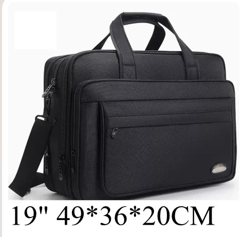 men business briefcase Laptop Bag waterproof Expandable Briefcase Computer Bag Men Women Laptop  Business Shoulder Bag Work Bag