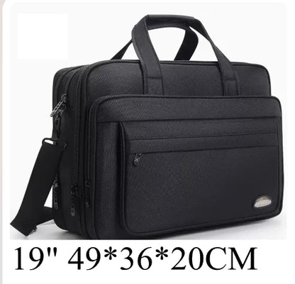 men business briefcase Laptop Bag waterproof Expandable Briefcase Computer Bag Men Women Laptop  Business Shoulder Bag Work Bag