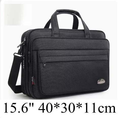 men business briefcase Laptop Bag waterproof Expandable Briefcase Computer Bag Men Women Laptop  Business Shoulder Bag Work Bag