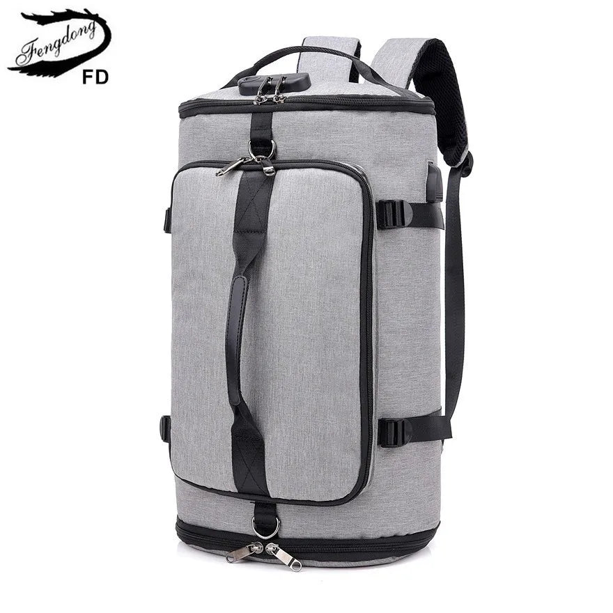 men large travel backpack Anti-theft backpack password lock smart backpack usb charge male backpacks with luggage belt schoolbag