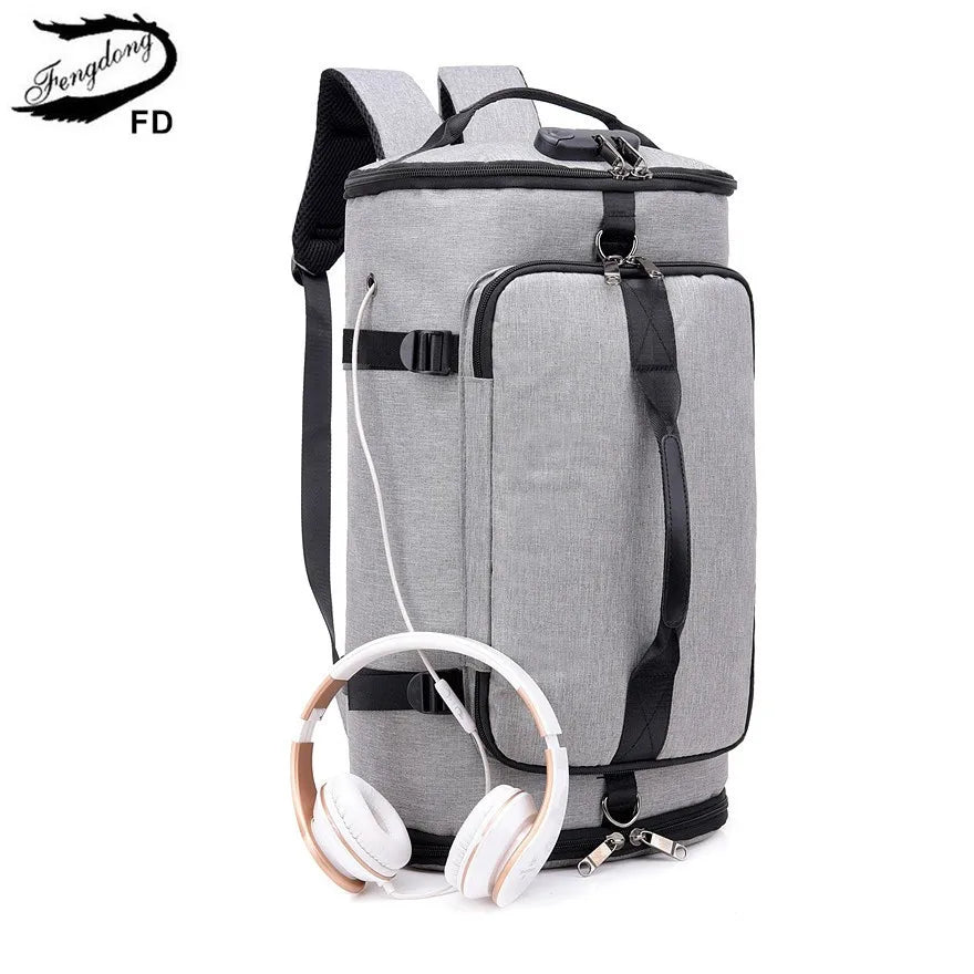 men large travel backpack Anti-theft backpack password lock smart backpack usb charge male backpacks with luggage belt schoolbag