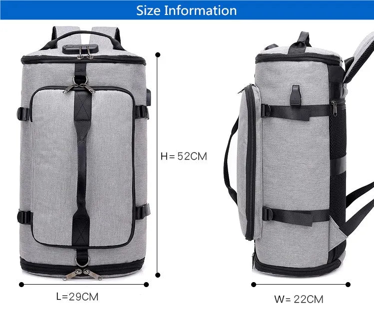 men large travel backpack Anti-theft backpack password lock smart backpack usb charge male backpacks with luggage belt schoolbag