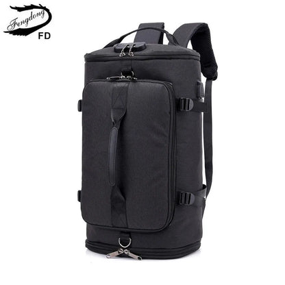 men large travel backpack Anti-theft backpack password lock smart backpack usb charge male backpacks with luggage belt schoolbag