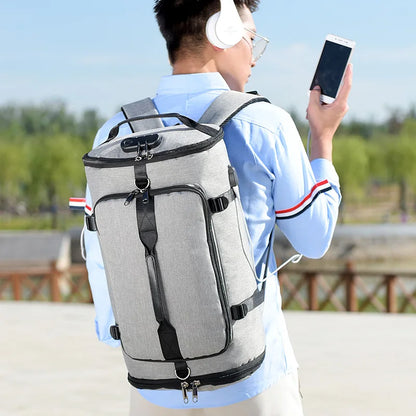 men large travel backpack Anti-theft backpack password lock smart backpack usb charge male backpacks with luggage belt schoolbag