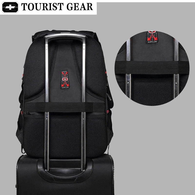 men's swiss backpacks travel bag business anti theft backpack men mochila USB Charging 15.6 16 inch Laptop Backpack waterproof