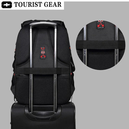 men's swiss backpacks travel bag business anti theft backpack men mochila USB Charging 15.6 17 inch Laptop Backpack waterproof