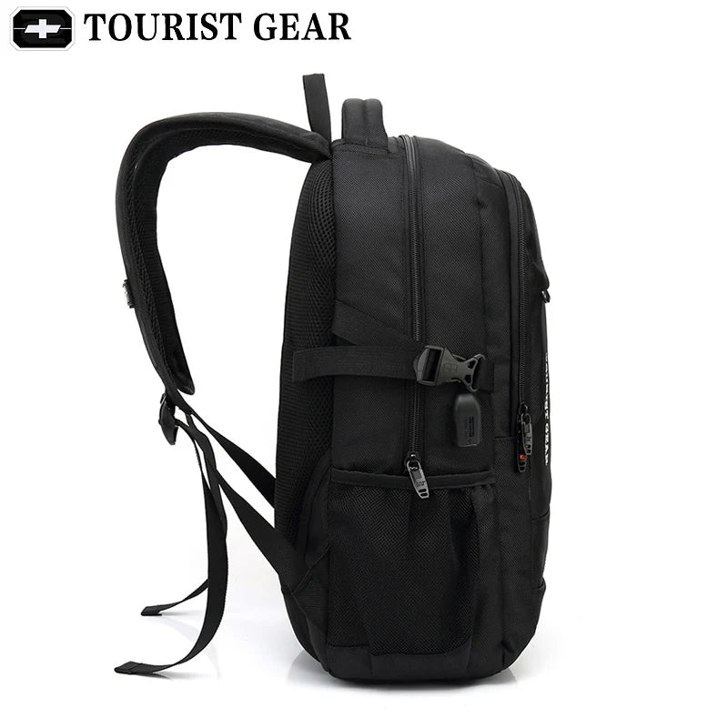 mochila usb Brand Design Men's Travel Bag Man Swiss Backpack Polyester Bags Waterproof Anti Theft Backpack Laptop Backpacks Men