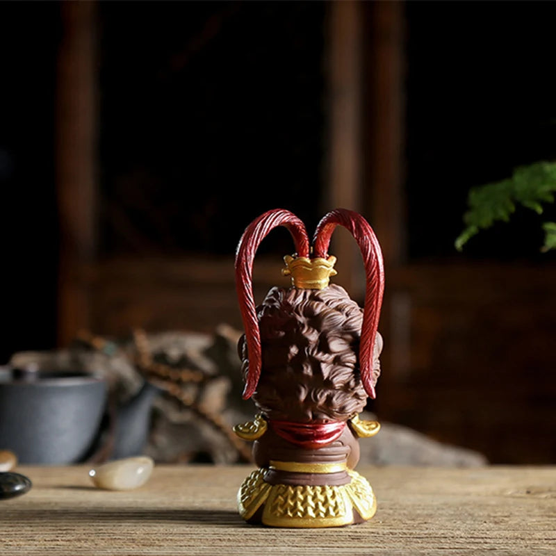 monkey king statue home decoration handmade yixing zisha purple clay tea pet creative table ornament tea play small size new