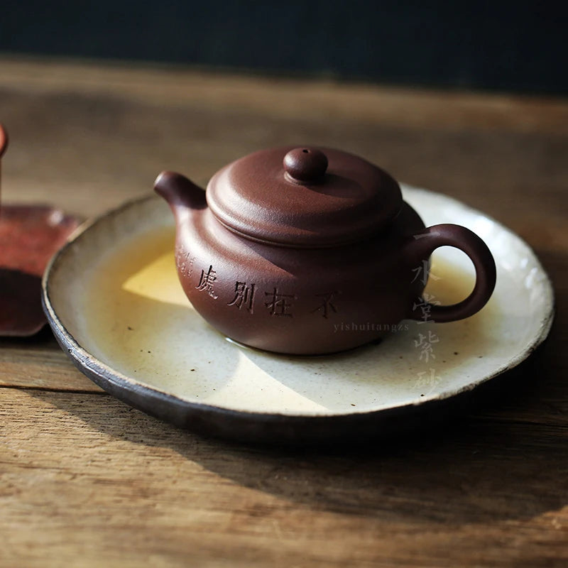 monohydrate hall are recommended by hand small tea pot set archaize purple clay pot pot of household 150 cc ball hole