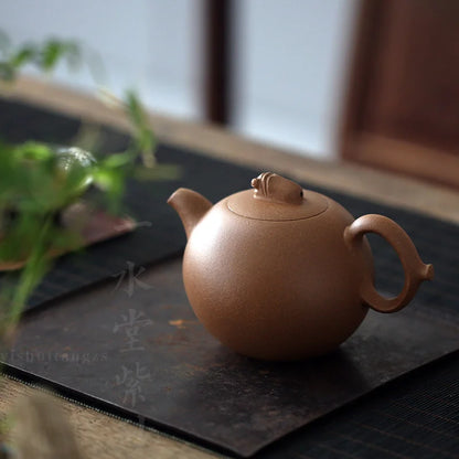 monohydrate hall are recommended pure manual and old mud fruit pot of 300 ml of big material make tea pot of household