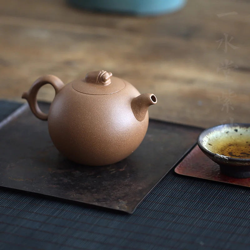 monohydrate hall are recommended pure manual and old mud fruit pot of 300 ml of big material make tea pot of household