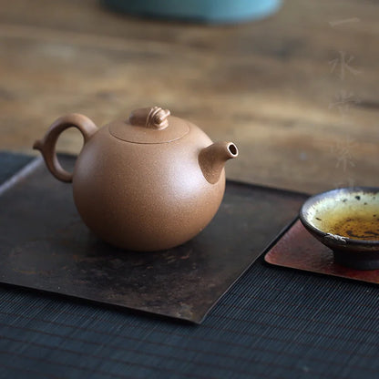 monohydrate hall are recommended pure manual and old mud fruit pot of 300 ml of big material make tea pot of household
