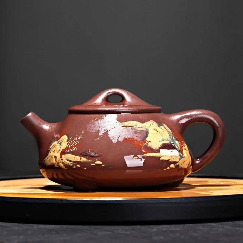 monohydrate recommended pure manual undressed ore JingZhou purple clay stone gourd ladle pot famous teapot tea gifts