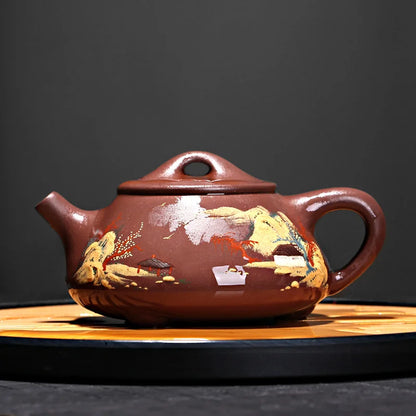 monohydrate recommended pure manual undressed ore JingZhou purple clay stone gourd ladle pot famous teapot tea gifts