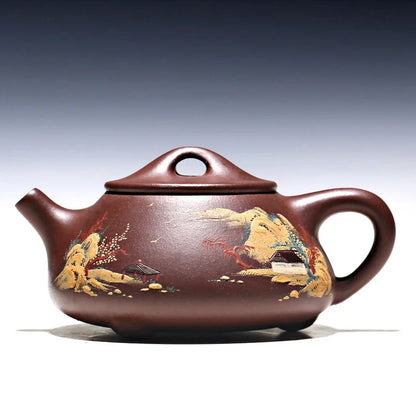 monohydrate recommended pure manual undressed ore JingZhou purple clay stone gourd ladle pot famous teapot tea gifts