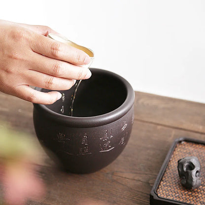 monohydrate writing brush washer yixing sand washing dirty water jar kung fu tea set small tea slag bucket spare parts