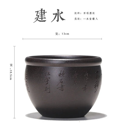 monohydrate writing brush washer yixing sand washing dirty water jar kung fu tea set small tea slag bucket spare parts