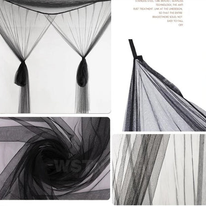 mosquito net bed netting black white solid color for summer bed canopy with hooks gift without frames for bed 70" x 78" nettings