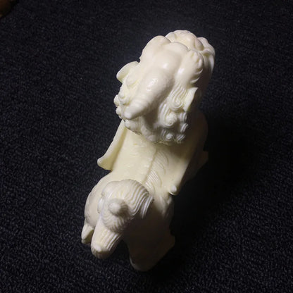 mythical wild animal sculpture white hand-carved evil spirits home decoration accessories attic office decoration gifts One pair