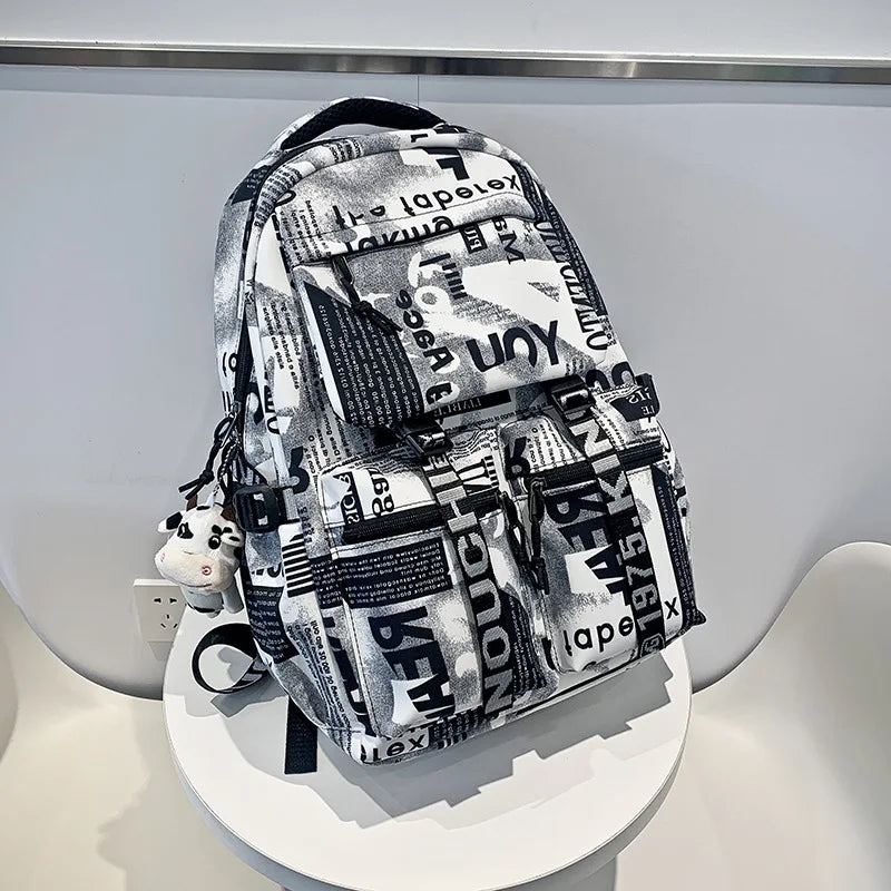 new fashion school backpack for teenage boys cool schoolbag waterproof  travel backpack college large bookbag kids school bags