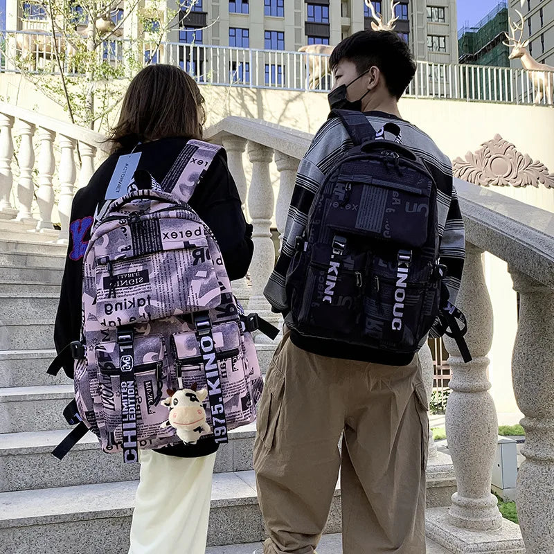 new fashion school backpack for teenage boys cool schoolbag waterproof  travel backpack college large bookbag kids school bags