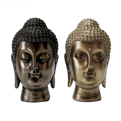 new religious powder throwing fengshui Chinese Buddha head ornaments are dedicated to Buddha Buddha resin crafts.