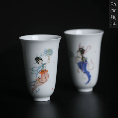 of feather hall jingdezhen ceramic hand-painted fragrance-smelling cup large sample tea cup cup cup Chinese master