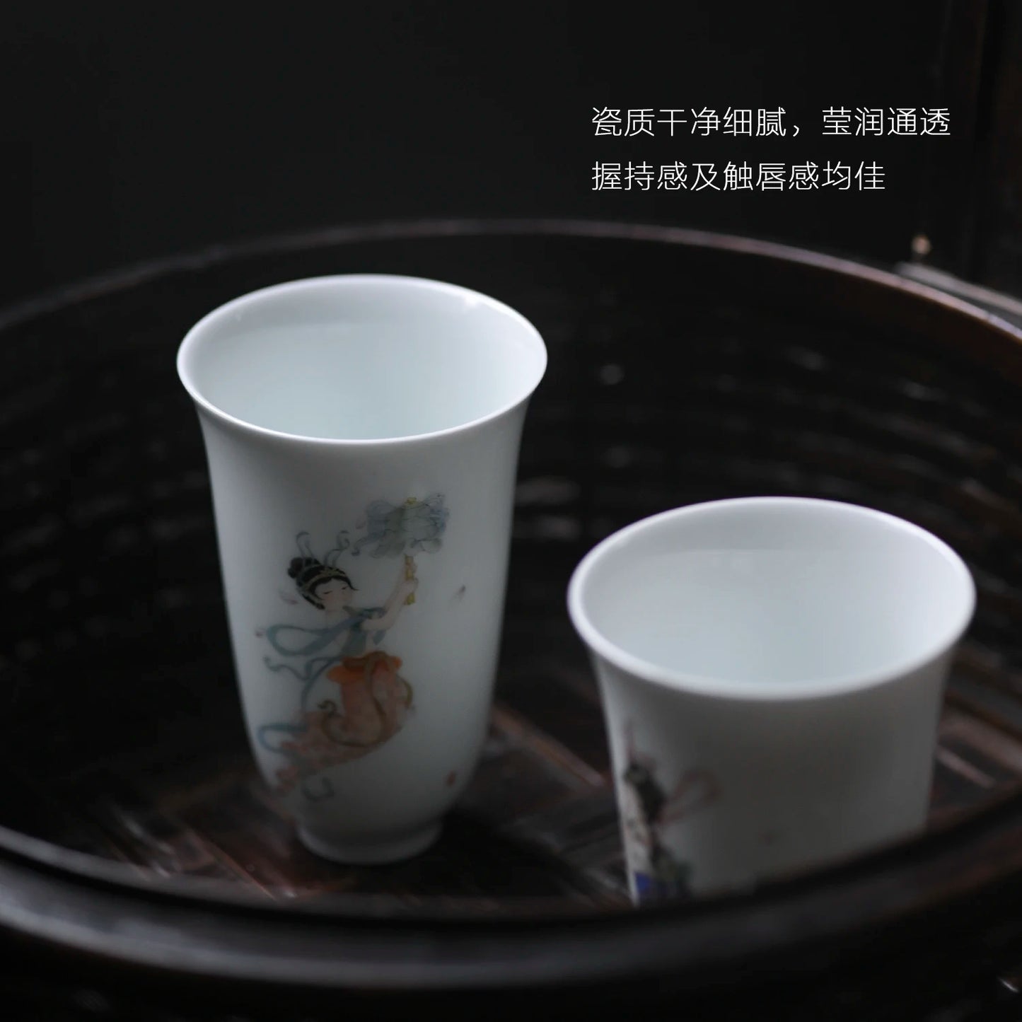of feather hall jingdezhen ceramic hand-painted fragrance-smelling cup large sample tea cup cup cup Chinese master