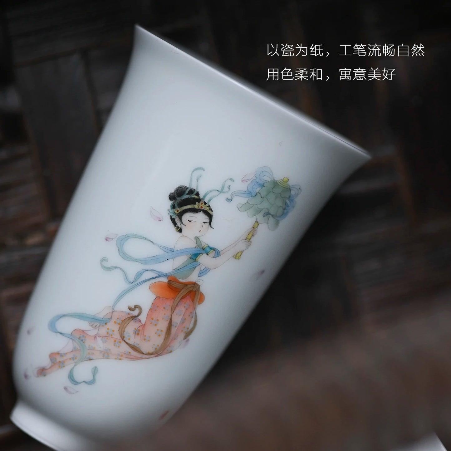 of feather hall jingdezhen ceramic hand-painted fragrance-smelling cup large sample tea cup cup cup Chinese master