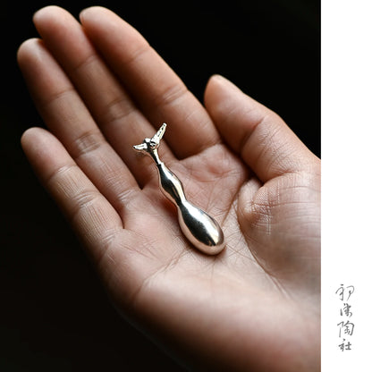 of the fine silver hand play the gourd ChaBo shelved ChaZhen shelf tea accessories shelf furnishing articles home