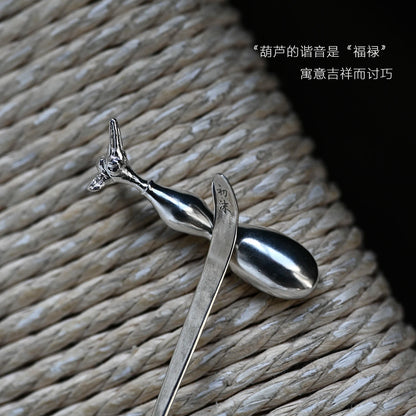 of the fine silver hand play the gourd ChaBo shelved ChaZhen shelf tea accessories shelf furnishing articles home