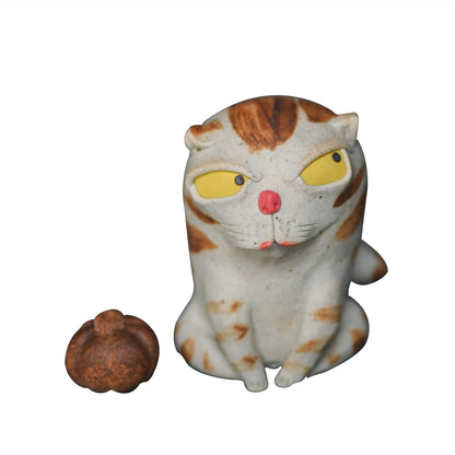 of the jingdezhen ceramic coarse pottery manual hand-painted tea pet cat tea place to live in a strange incense