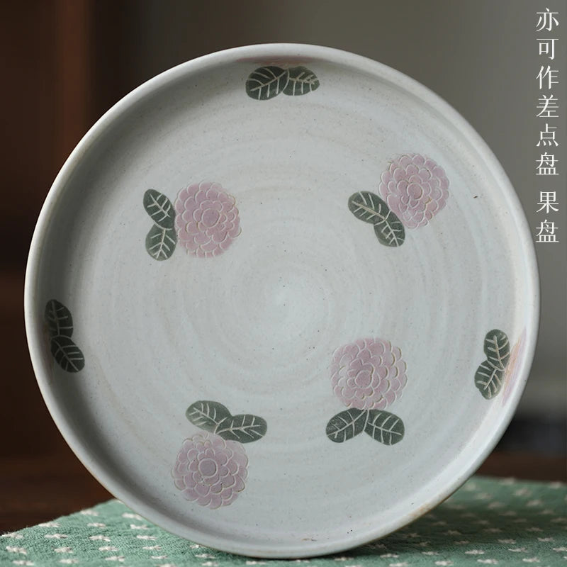 of the jingdezhen ceramic teapot hand-painted hydrangea cool domestic large capacity coffee pot of water kettle