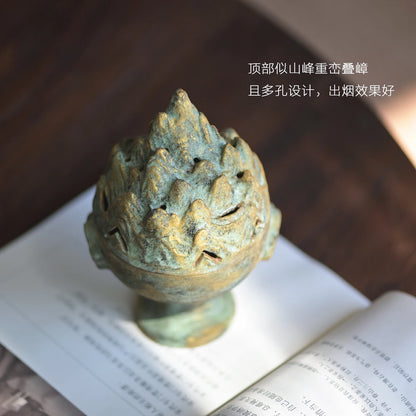 of the jingdezhen hand-carved gold boshan ship ceramic stove.it censer aromatherapy furnace incense incense seat