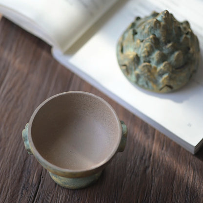 of the jingdezhen hand-carved gold boshan ship ceramic stove.it censer aromatherapy furnace incense incense seat