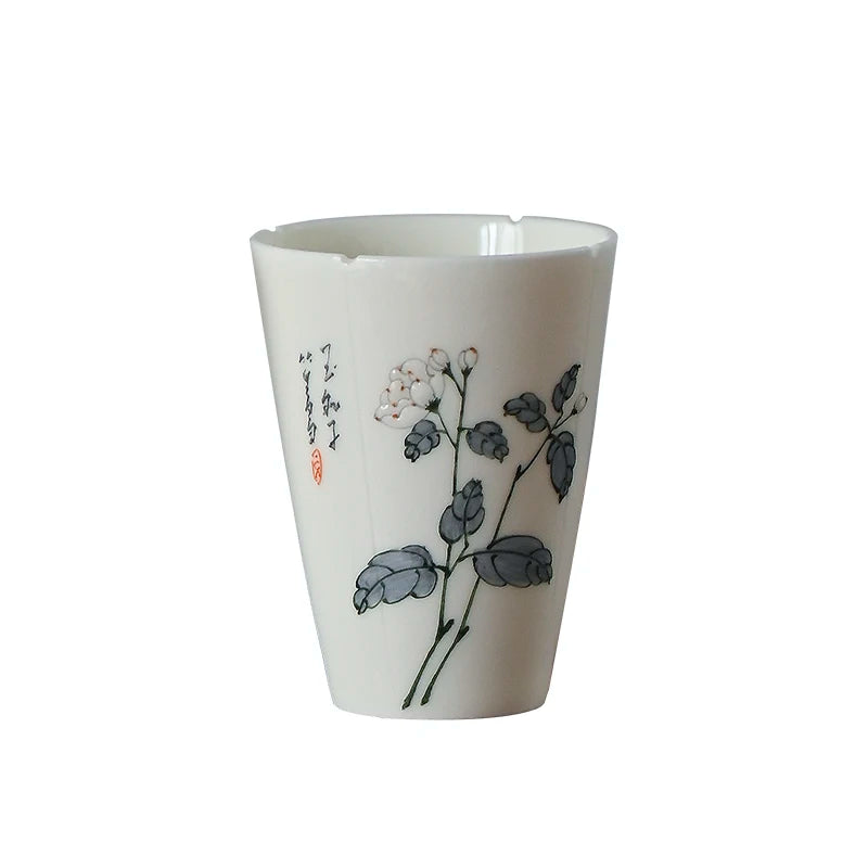 of the jingdezhen teacups hand-painted ceramic poems manual sample tea cup fragrance-smelling cup cup master cup