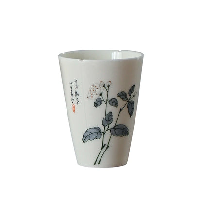 of the jingdezhen teacups hand-painted ceramic poems manual sample tea cup fragrance-smelling cup cup master cup
