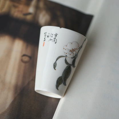 of the jingdezhen teacups hand-painted ceramic poems manual sample tea cup fragrance-smelling cup cup master cup