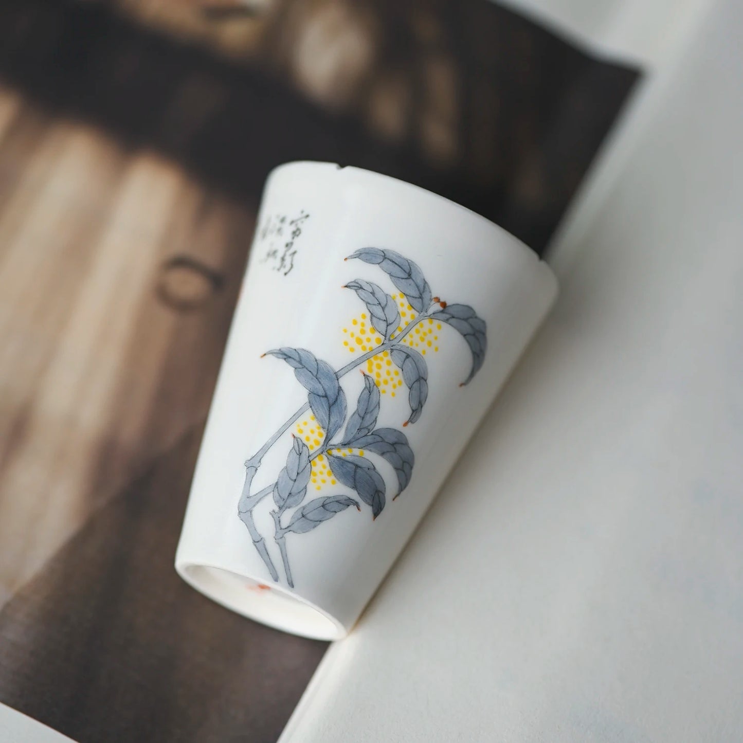 of the jingdezhen teacups hand-painted ceramic poems manual sample tea cup fragrance-smelling cup cup master cup