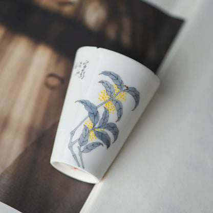 of the jingdezhen teacups hand-painted ceramic poems manual sample tea cup fragrance-smelling cup cup master cup
