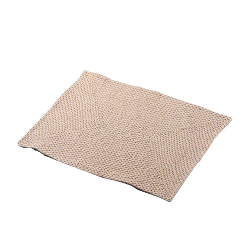 of the jingdezhen thorn mat mat mat hand embroidered tea son hand dyed fabric by hand sewing plants insulation pad