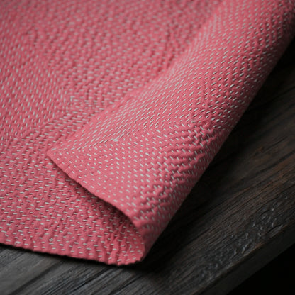 of the jingdezhen thorn mat mat mat hand embroidered tea son hand dyed fabric by hand sewing plants insulation pad