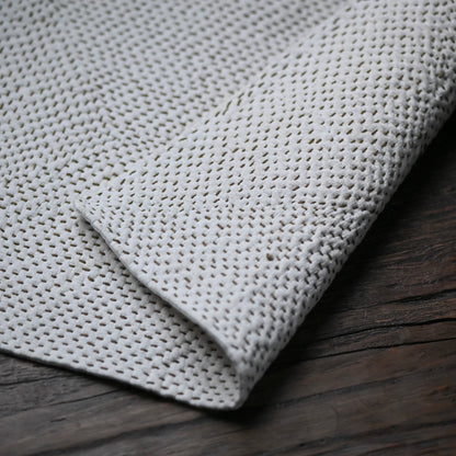 of the jingdezhen thorn mat mat mat hand embroidered tea son hand dyed fabric by hand sewing plants insulation pad