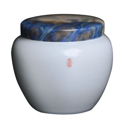 of the piece of feather hall far camellia warehouse hand-painted ceramic caddy mini portable small store and POTS