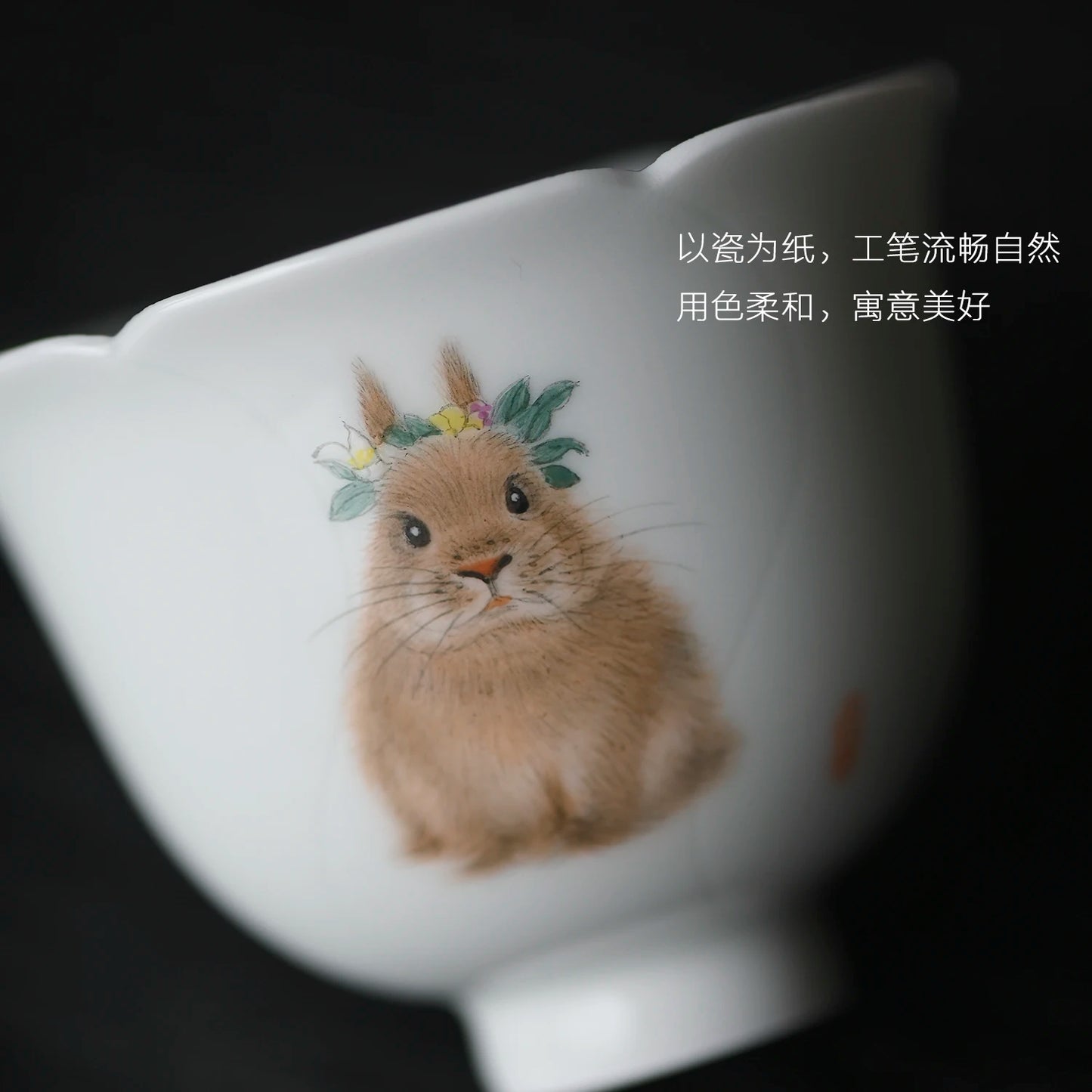 of the piece of feather hall jingdezhen pure hand draw cute masters cup ceramic sample tea cup kung fu tea cups