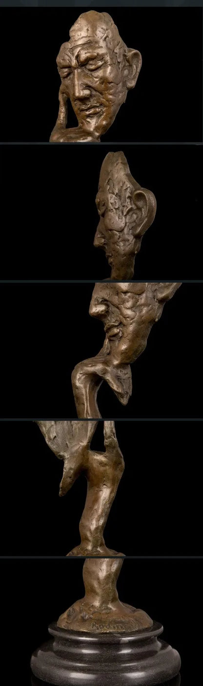 office home LIVING ROOM wall TOP Decor ART --33 CM THE thinker MEN ART bronze statue Decoration brass decorative